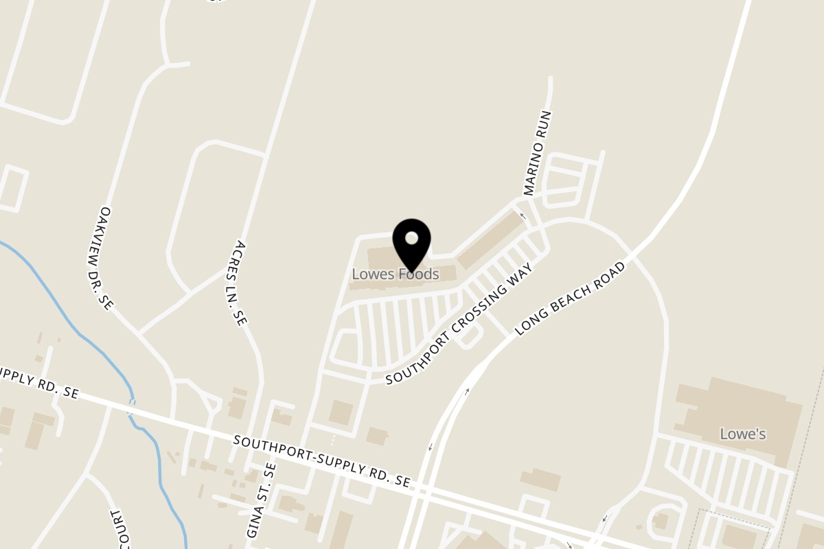 Map showing the location of Falcone's Italian Restaurant Southport on 5013 Southport Crossing Wy in Southport