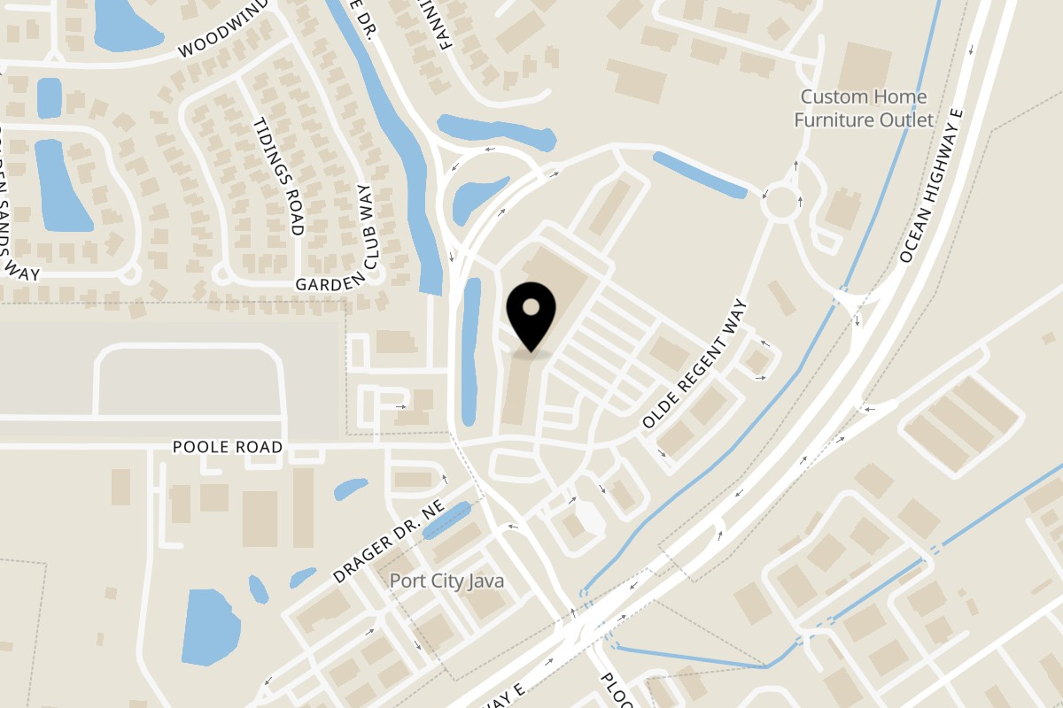 Map showing the location of Falcone's Italian Restaurant Leland on 2013 Olde Regent Way #230 in Leland